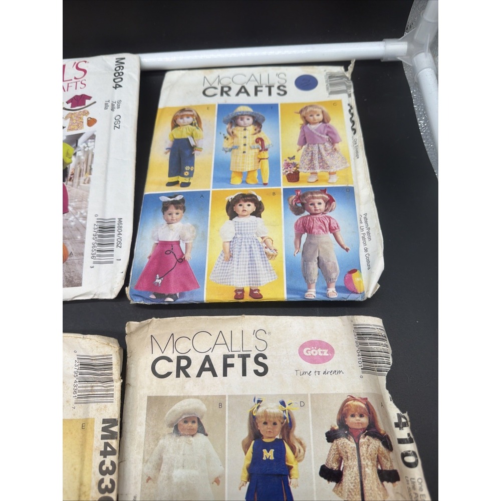 VTG Lot 6 McCalls 18" Doll Clothes Pattern 3275 P410 5775 6804 4336 4066 UNCUT - Picture 4 of 5